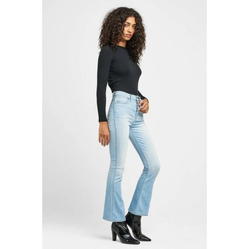 Hudson Jeans Vintage Holly High Rise Crop Flare CLSR Wash Stretch Denim 31 NWT